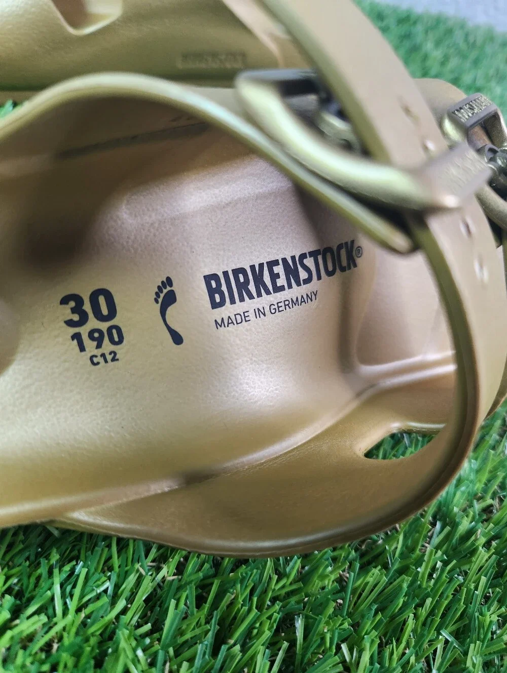 Birkenstock Arizona EVA Glamour Gold Sandals Size 12C/EU30  NWOB